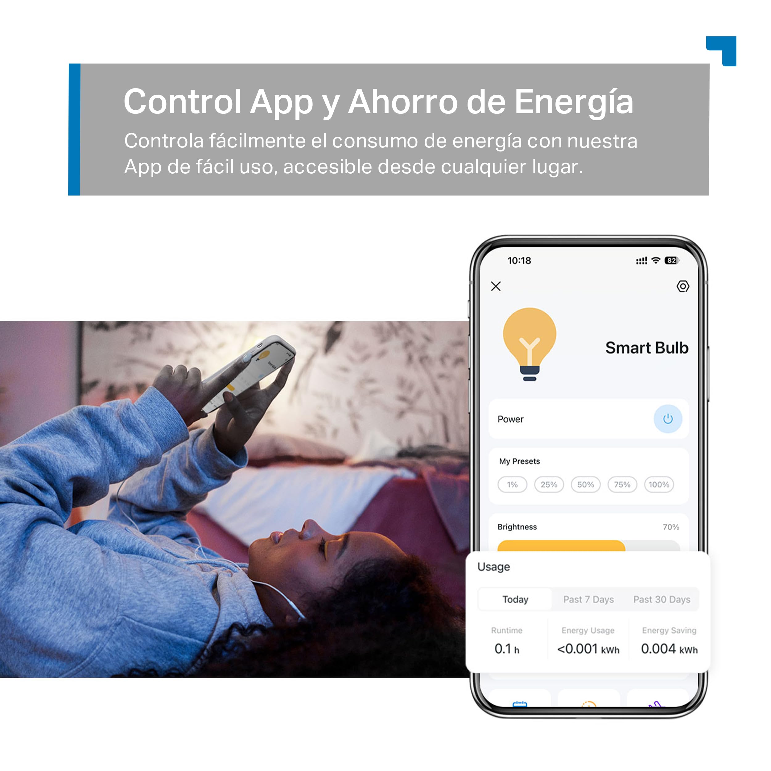 Tapo TP-Link L520E - Bombilla LED Inteligente, Bombilla WiFi sin necesidad de Hub, Blanco Neutro 4000K, Regulable,E27, 8.7W/ 806lm, Compatible Alexa, Echo y Google Home