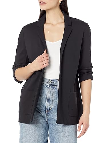 Blazer Coupe décontractée en Maille Ponte Douce Femme