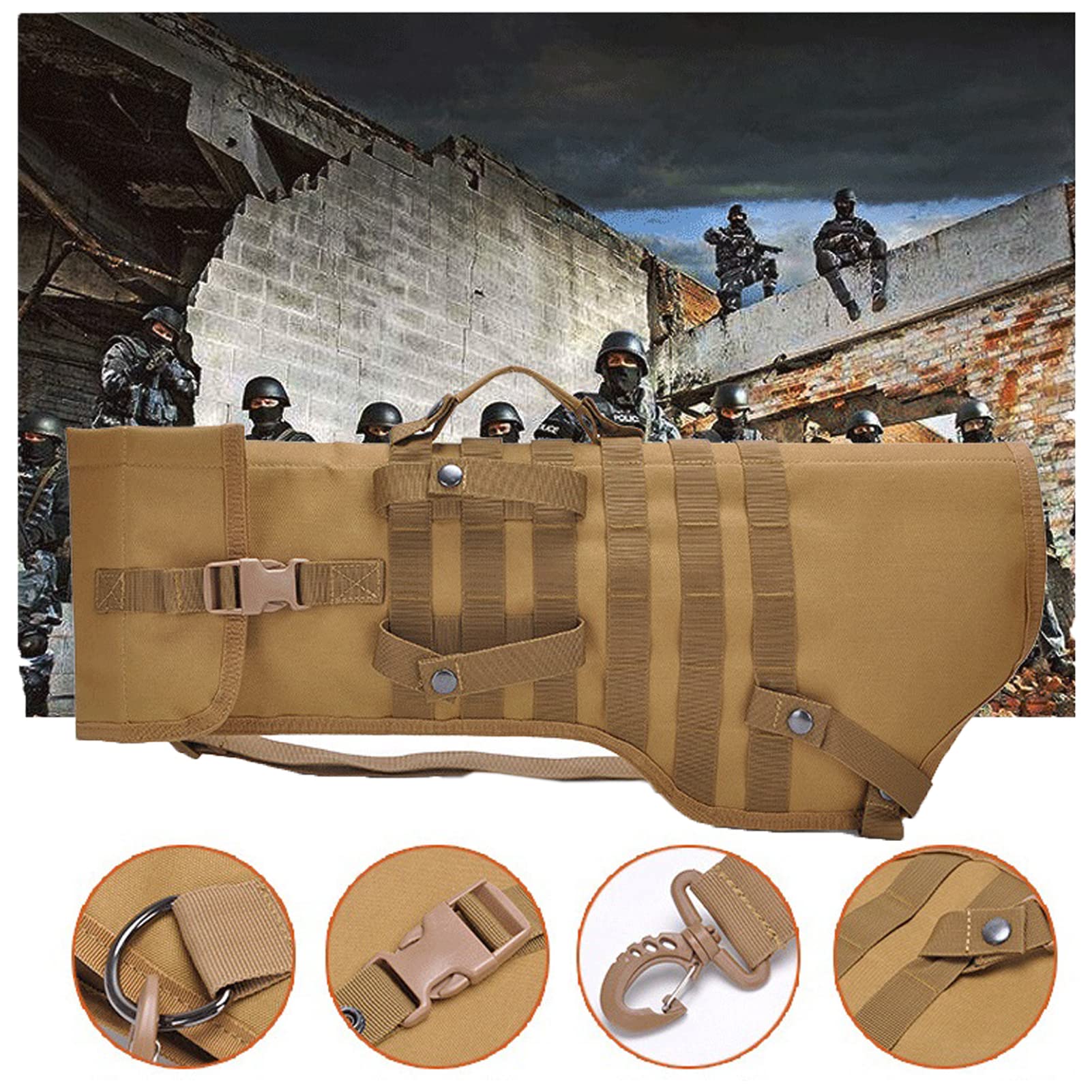 Funda para Fusil,Bolsa para Rifle Escopeta Airsoft, Caza Rifle Táctico Scabbard Militar Ripstop Impermeable Duradero Bolsa para Rifle con Correa de Hombro