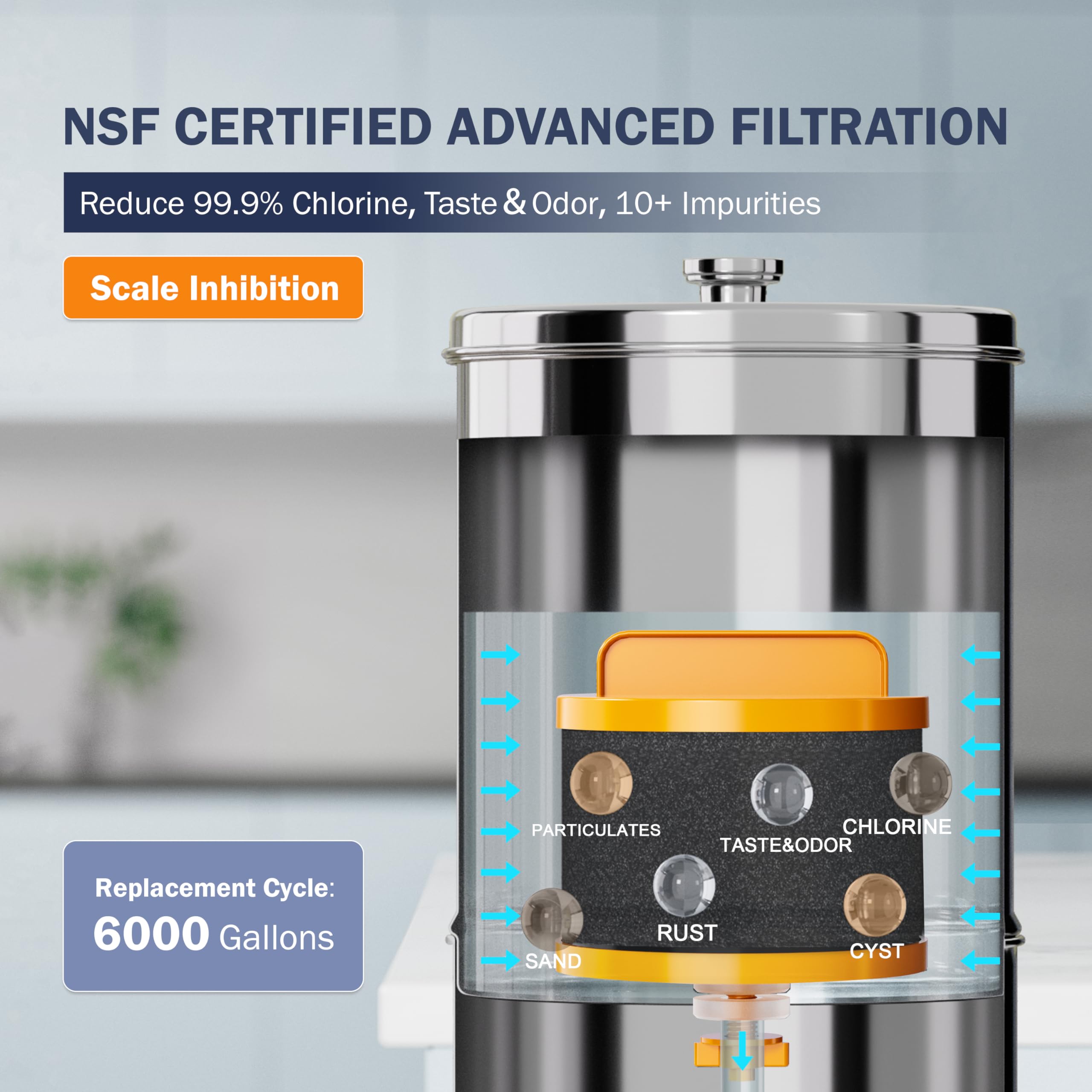 Frizzlife SC85 - Filtro dell'acqua di ricambio per sistema di