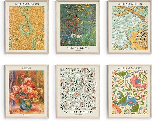 Habseligkeit William Morris - Impresiones artísticas de pared, decoraciones retro para estética de habitación, carteles cálidos para decoración de