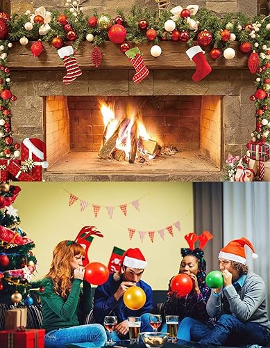 Miniatura 4 de Decoración de Navidad, telón de fondo de chimenea, fondo de fotos de Navidad, póster de Navidad para Navidad, invierno, Año Nuevo, suministros de