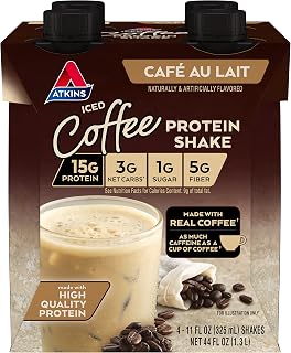Protein Shake Bundle with Milk Chocolate Delight (15g Protein, 12 Count) and Iced Coffee Cafe Au Lait (15g Protein, 4 Count)