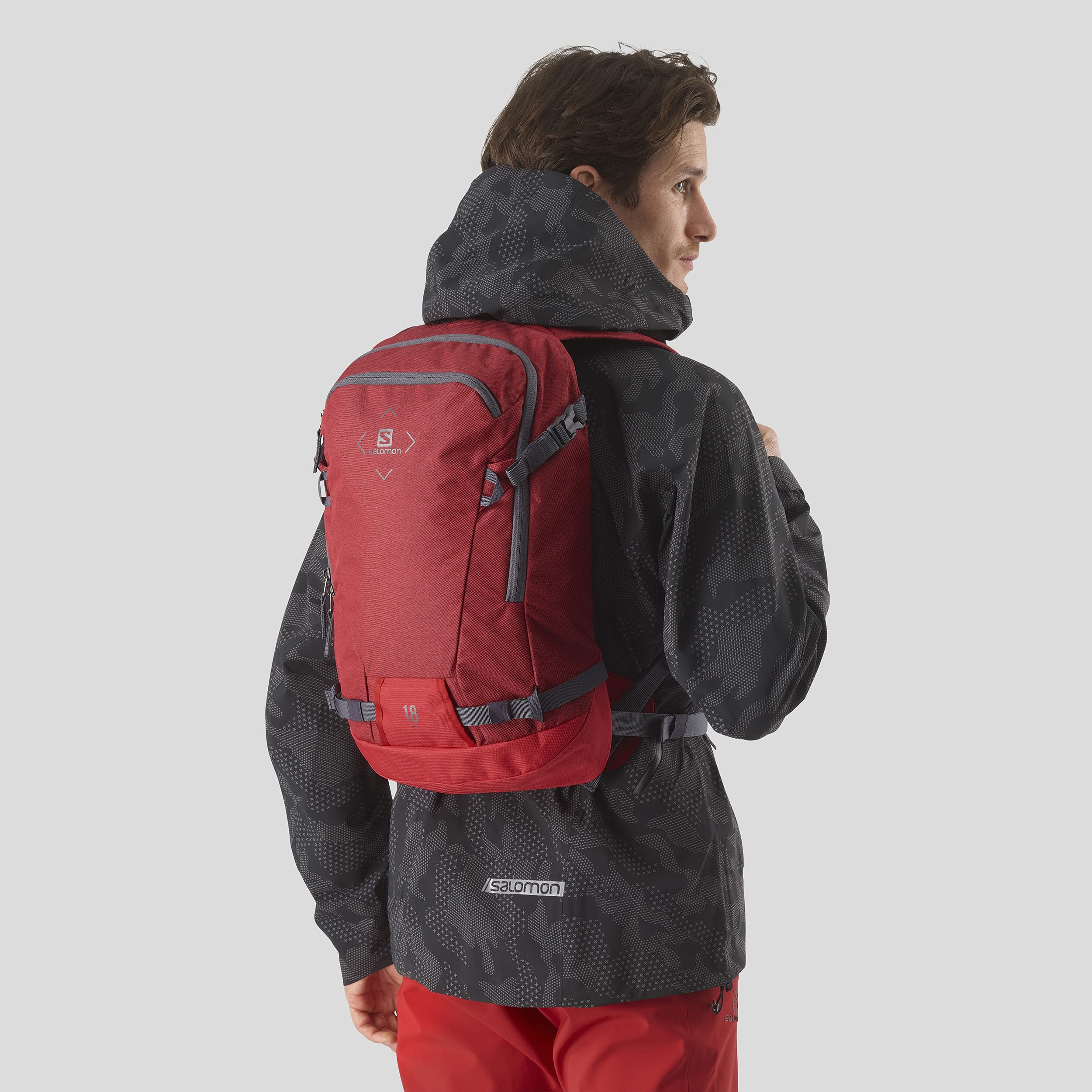 Salomon Side 18 Unisexe Sac à dos Ski Snowboard pour bottes et gants Vélo Tout Terrains VTT 18L