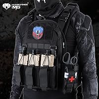 Vista 6 de MGFLASHFORCE Chaleco táctico Molle para Airsoft para hombres