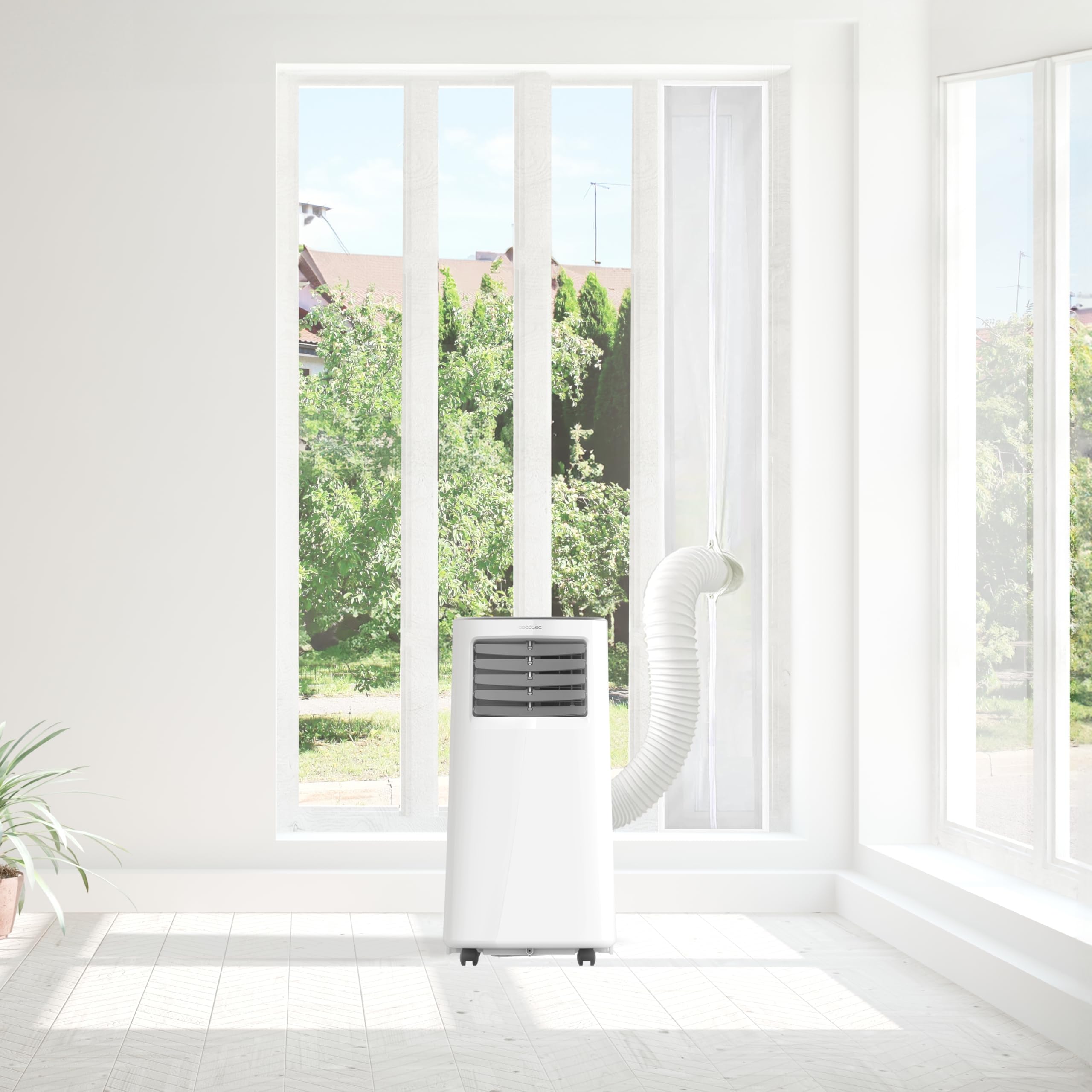Cecotec Acople Cubierta Aislante Universal de Ventanas Oscilobatiente para Aire Acondicionado Portátil 400cm 100% Poliéster, Resistencia y Durabilidad, Aisla del Exterior, Cremallera y Cinta Adhesiva — view 8
