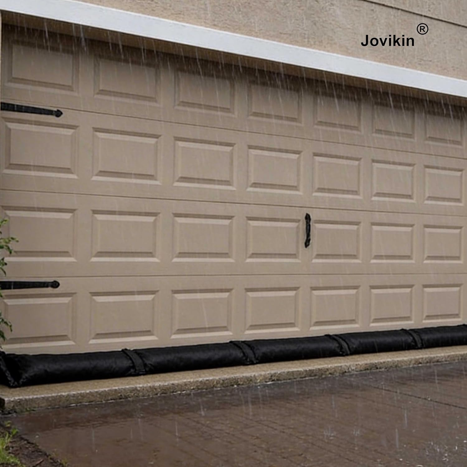 Water Activated Flood Barriers - Sandless Sand Bags with Handles, 3/4/6/8ft Sizes for Home Garage Kitchen Bathroom Flood Protection (8ft Flood Barrier (5-PK))