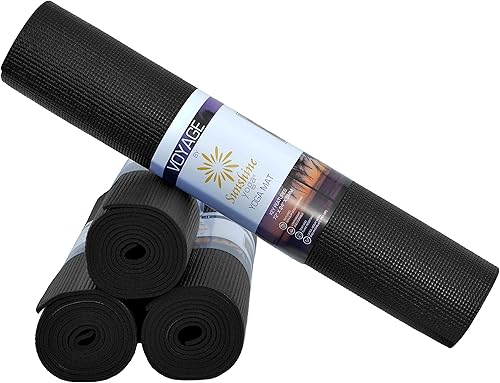 Sunshine Yoga Voyage - Tapete de yoga, paquete de 4, 72 x 24 pulgadas, extra largo, 0.197 in de grosor, esterillas de yoga a granel para escuelas,