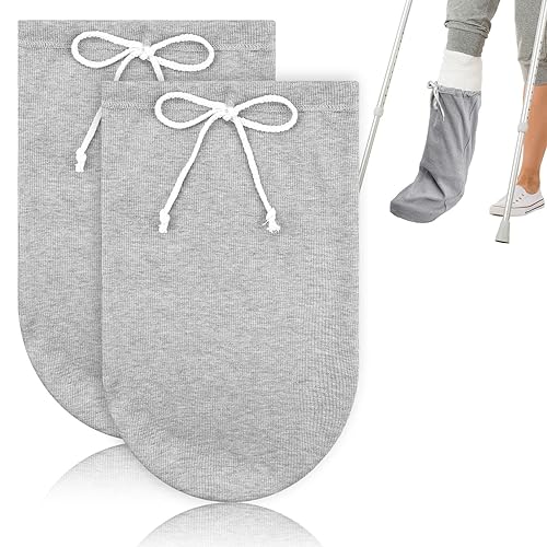Miniatura 10 de Funda para calcetín de yeso para el pie, cubierta de yeso para el pie, cubierta de yeso para la pierna, cubierta de calcetín ajustable con cordón