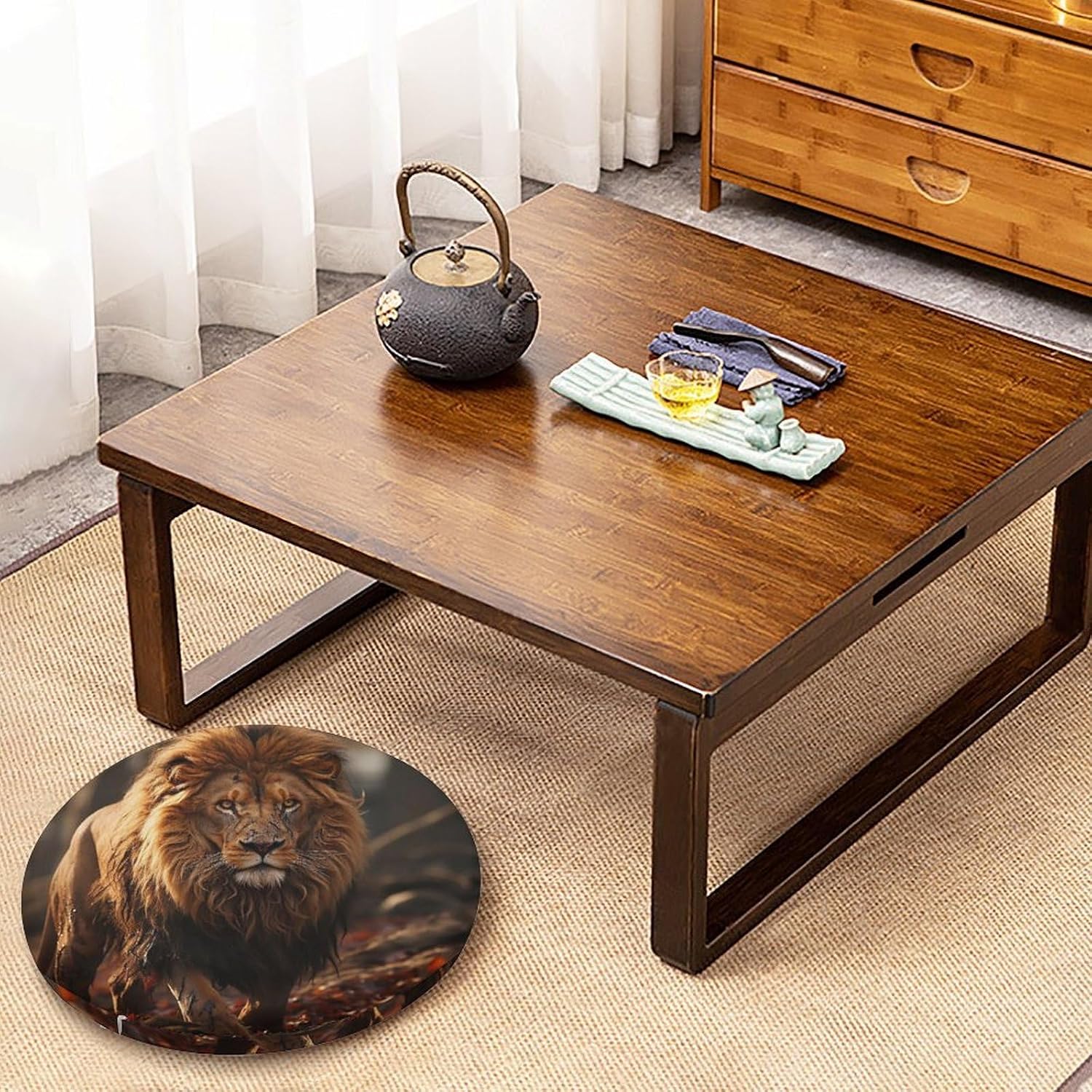 Lion Image Chair Cushions Floor Pillow Chair Pad