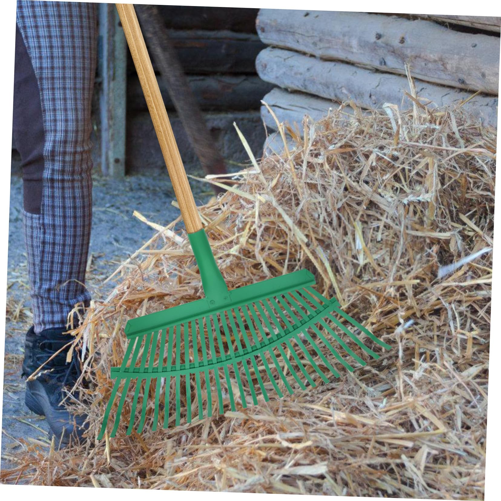 LIFKOME Leichter Gartenrechenkopf Stahl 25 Zinken Tragbarer Rasenrechen Ersatz für Laub Blätter Gartengerät für Kunstrasen und Gartenerde