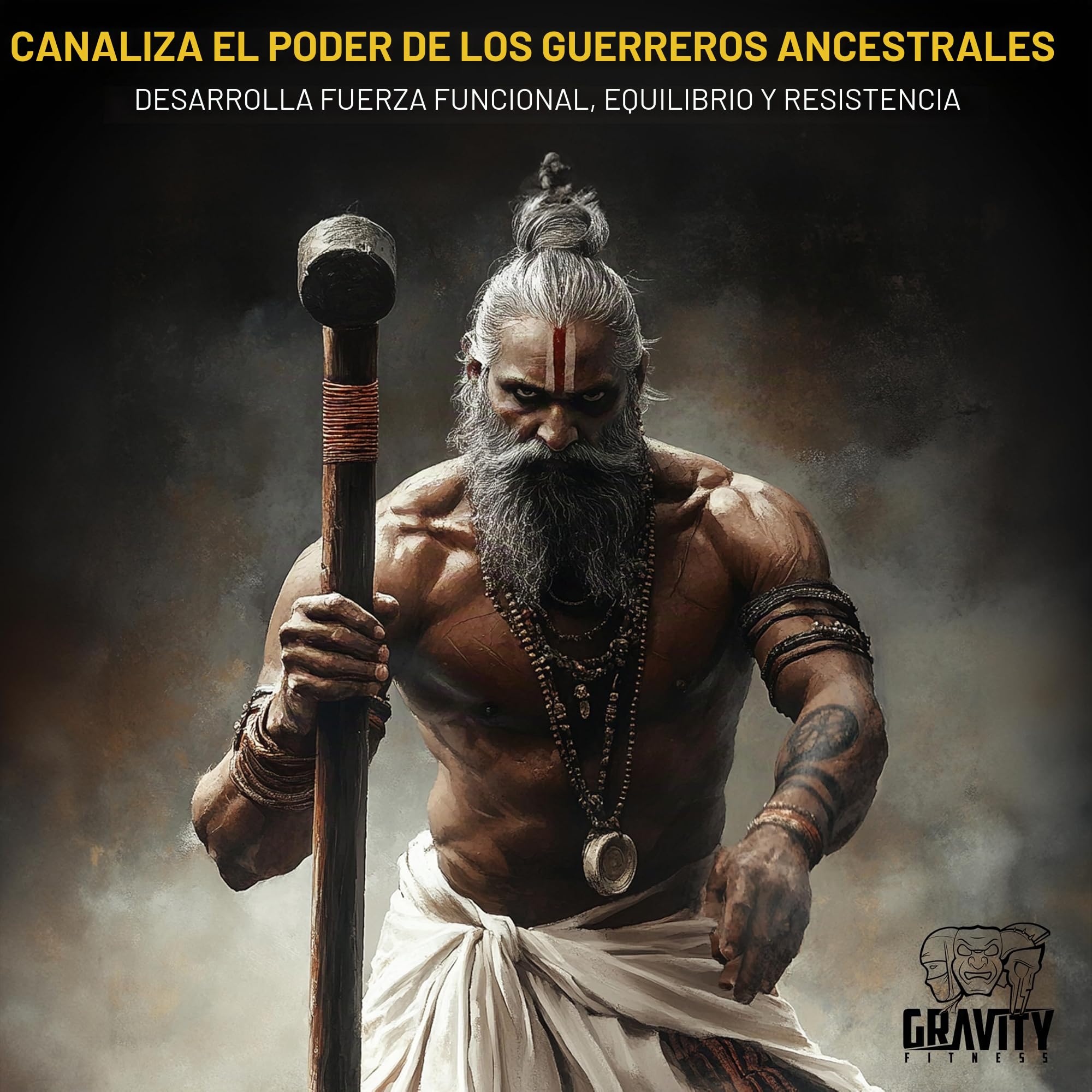 Gravity Fitness Palos indios de acero, palos de hierro fundido