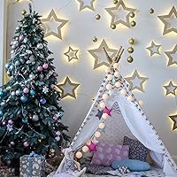 Vista 6 de Sumind 2 guirnaldas de bolas de Navidad de búfalo a cuadros, guirnalda de pompones de Navidad de 0.984 in, 40 bolas para pared, chimenea, árbol