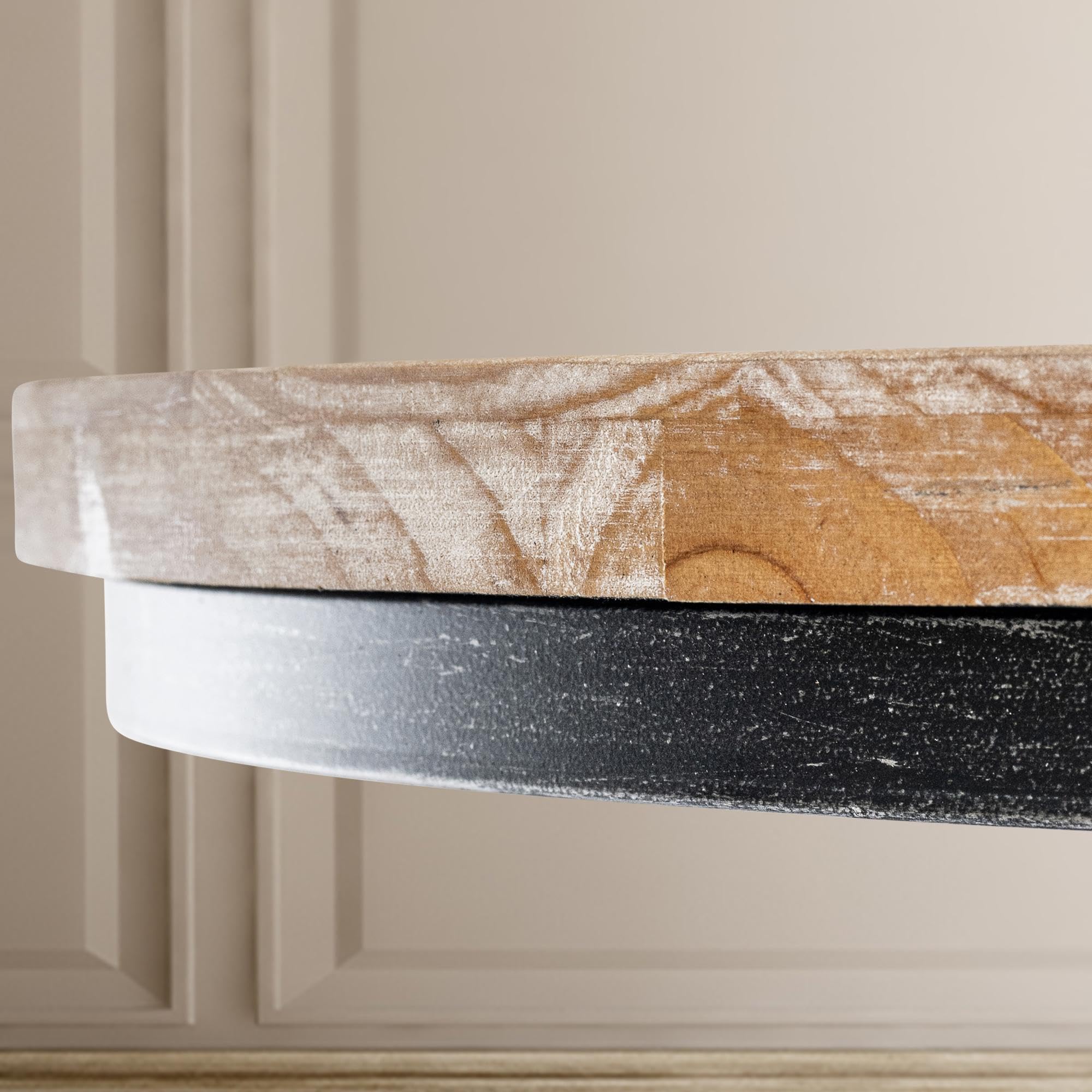 CLP Table Haute Ruhr I Table de Bar réglable en Hauteur avec Repose-Pieds I Structure de Table en métal et Plateau de Table en Bois de pin, Couleur:Argent Antique