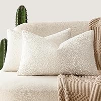 Vista 79 de Foindtower - Juego de 2 fundas decorativas de textura de bucle, fundas de almohada acentuadas, fundas de cojín sólidas, neutrales, para sofá, silla