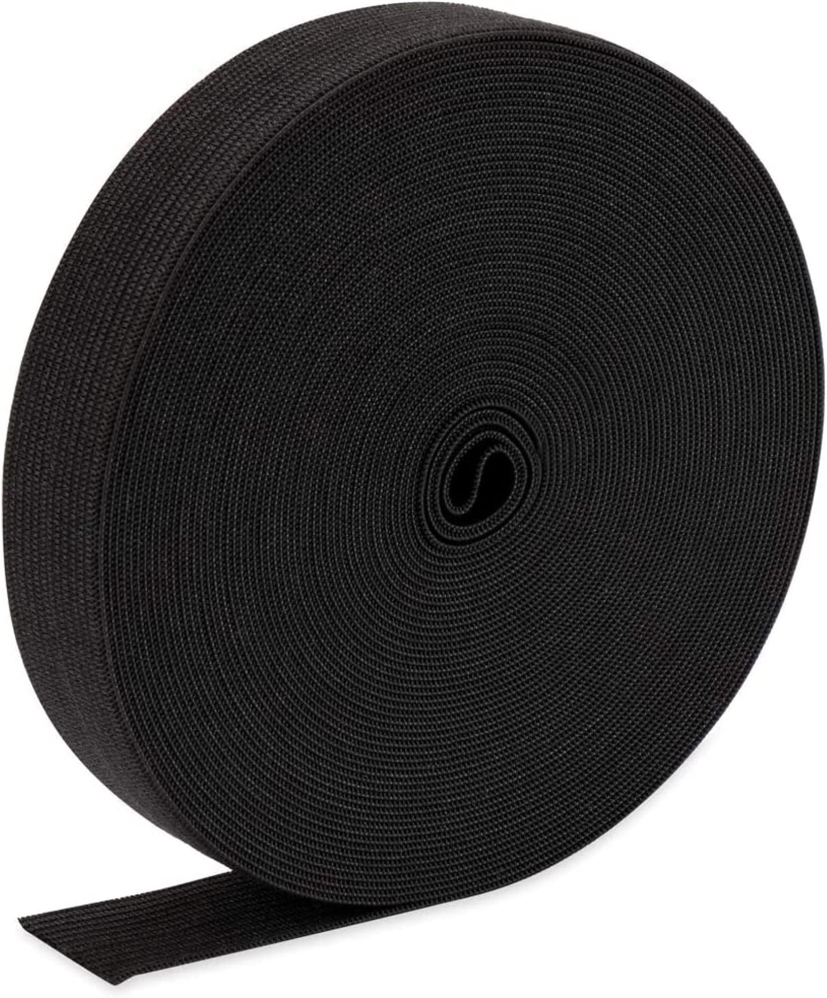 H&S 10 Metres Black Flat Wide Elastic Ribbon and Elastic Band for Sewing, Waistbands, Dressmaking & Craft Accessories