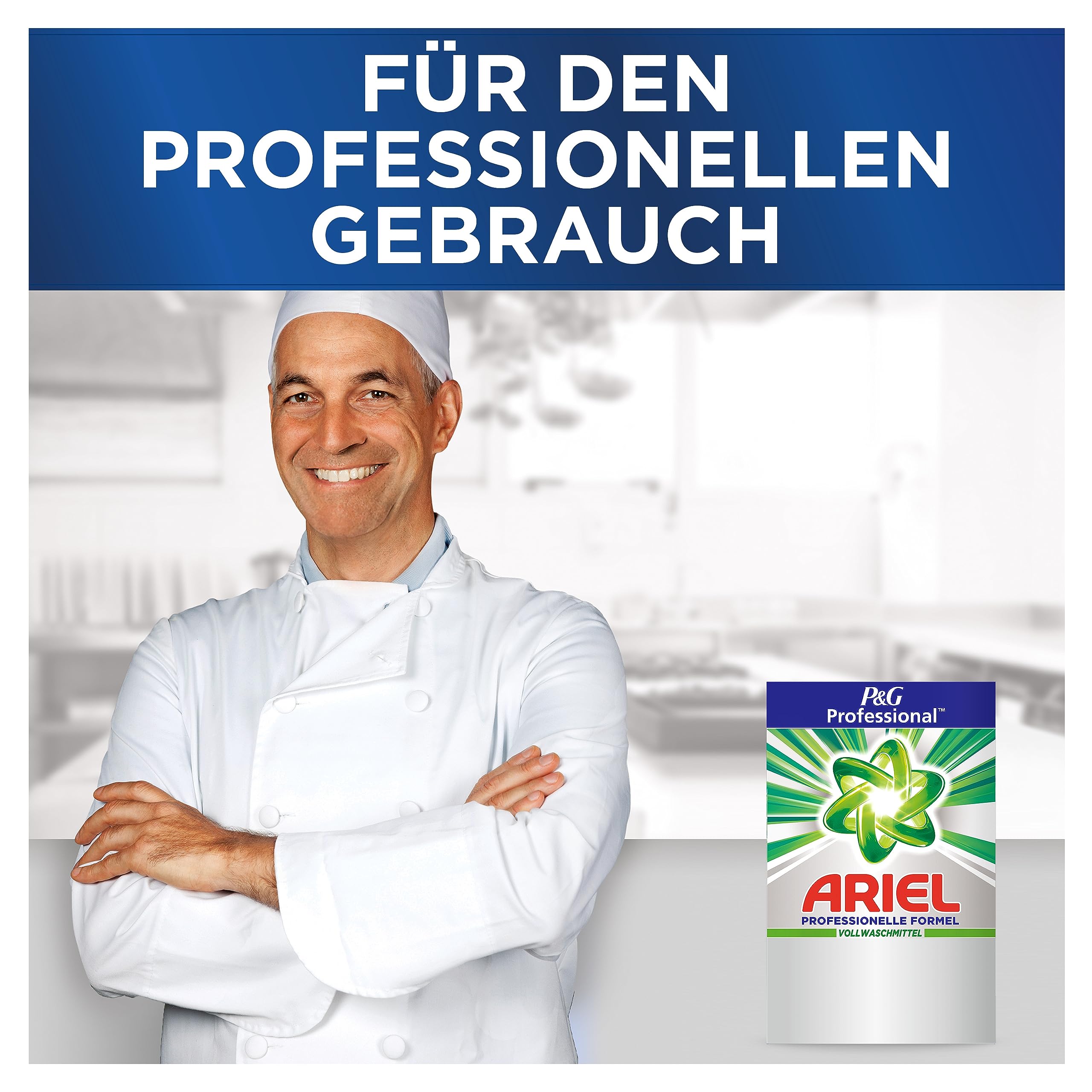 Ariel Professional Regulär Waschpulver, 120 Waschladungen, 7,8 kg, Ausgezeichnete Fleckentfernung schon ab der ersten Wäsche, professionelle Formel für den professionellen Einsatz