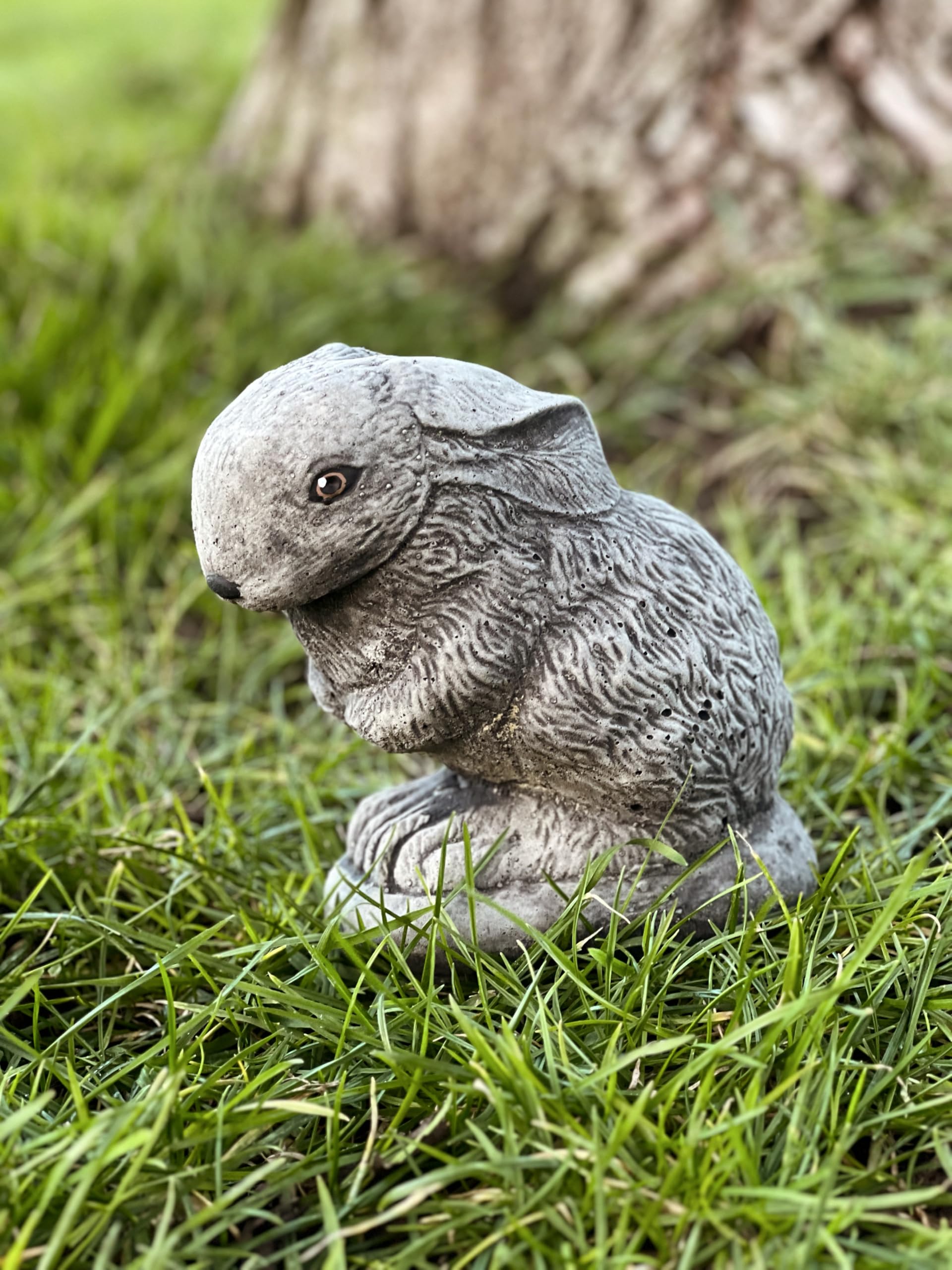 Garden rabbit sculpture Bunny outdoor ornament Concrete rabbit decoration Garden ornament bunny Cement rabbit yard art Bunny statue decor Stone rabbit indoor figurine Outdoor gift Vintage bunny statue
