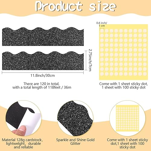 Miniatura 2 de Containlol Bordes del aula del Día de San Patricio para decoración de tablón de anuncios, 118 pies, bordes de tablero de anuncios de regreso a