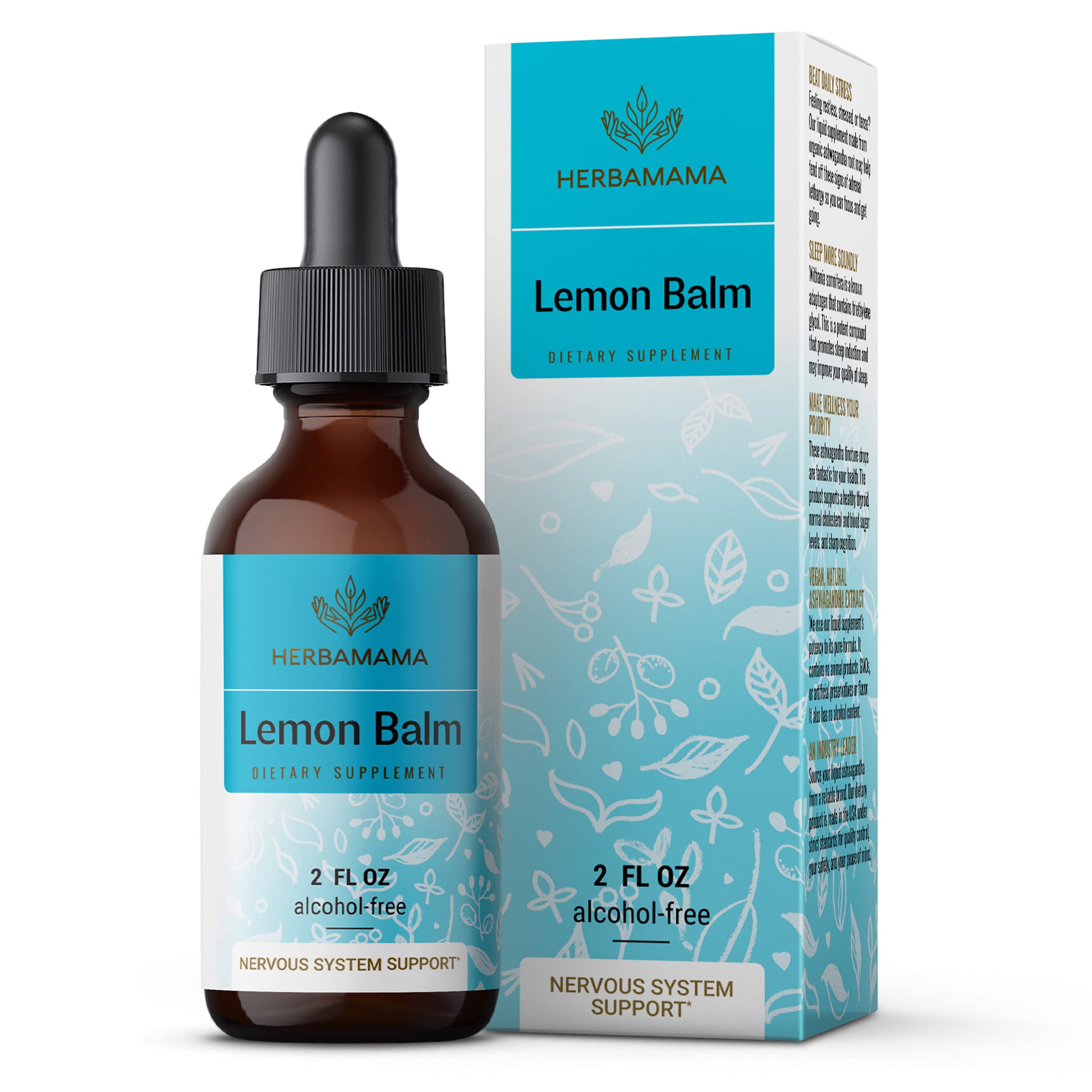 Buy HERBAMAMA Lemon Balm Liquid Extract 2 fl. Oz Bottle Organic