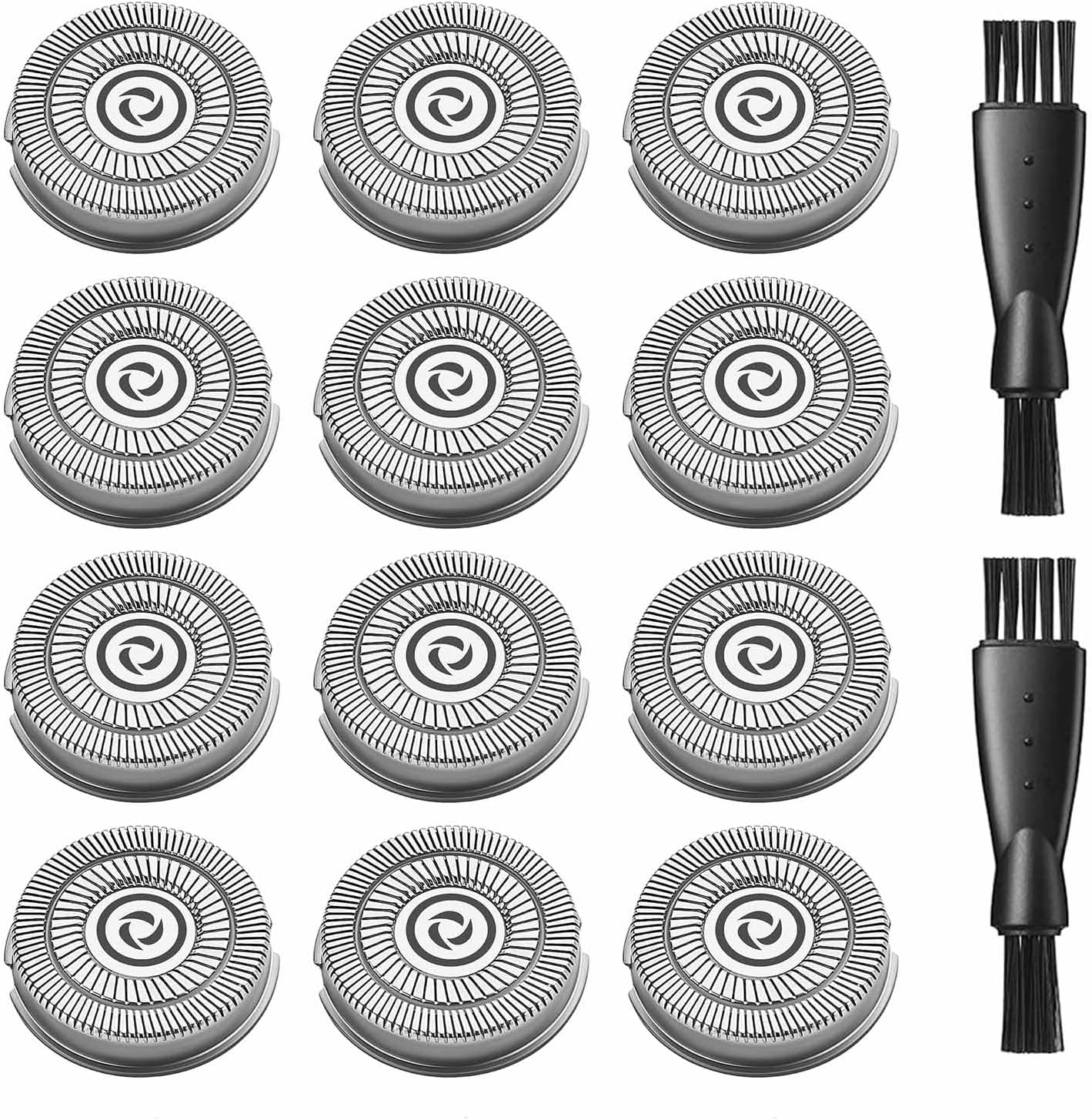 Model RMS8101 Blades for Men's Electric Shaver, 12PCS Razor Blades for Intertek RMS8101, 2 Cleaning Brush