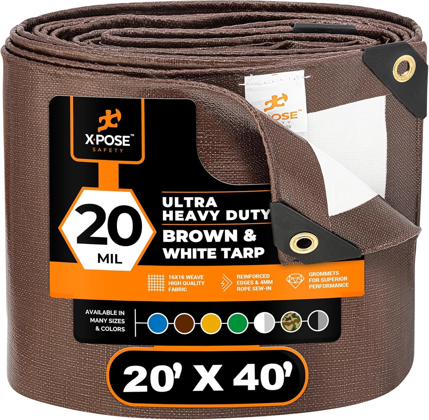 Photo 1 of Xpose Safety 20' x 40' Ultra Heavy Duty Tarp - 20 Mil