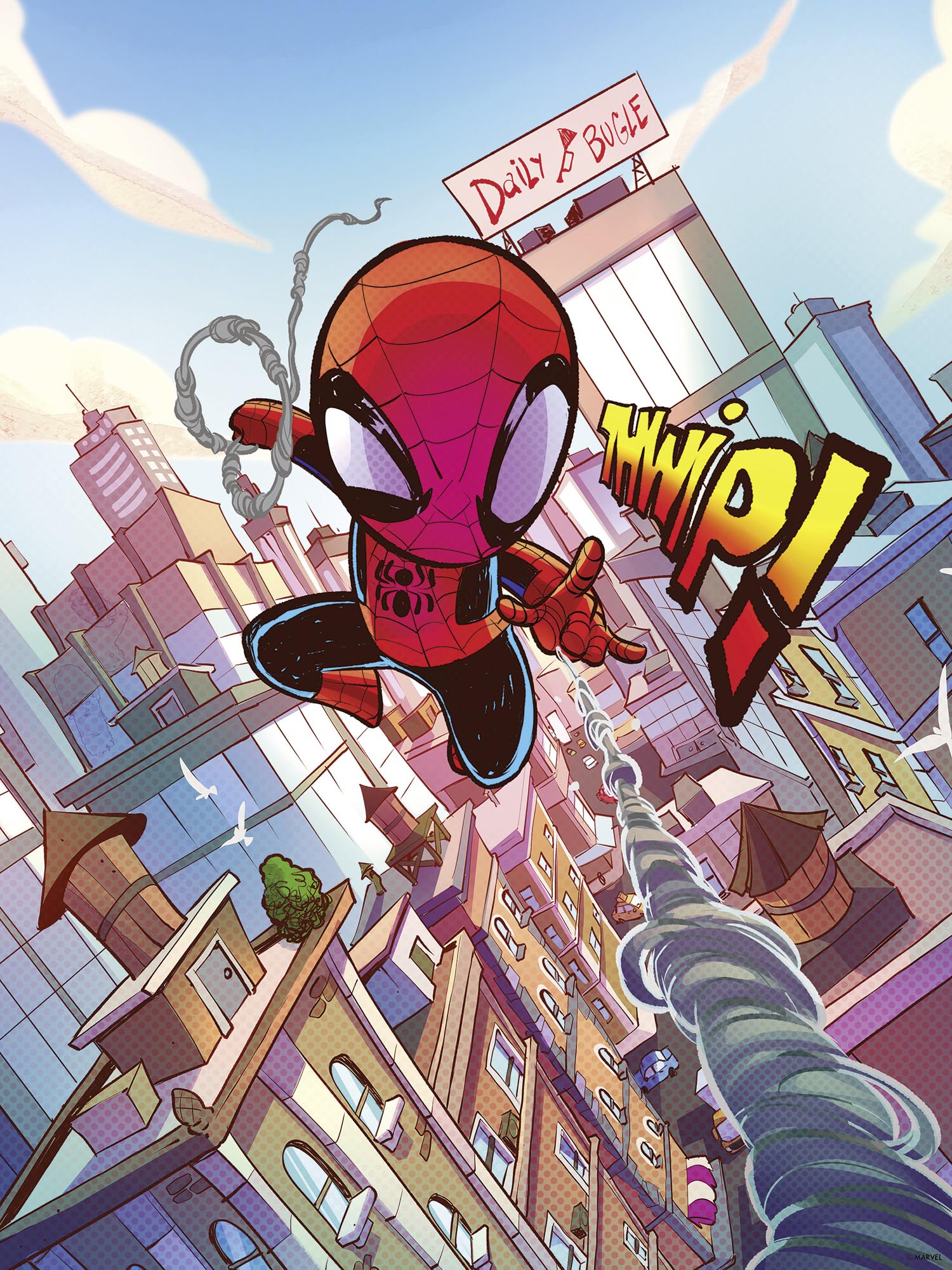 Komar Marvel Spider-Man THWIP Wall Picture Size 30 x 40 cm Children's Room Wall Decoration