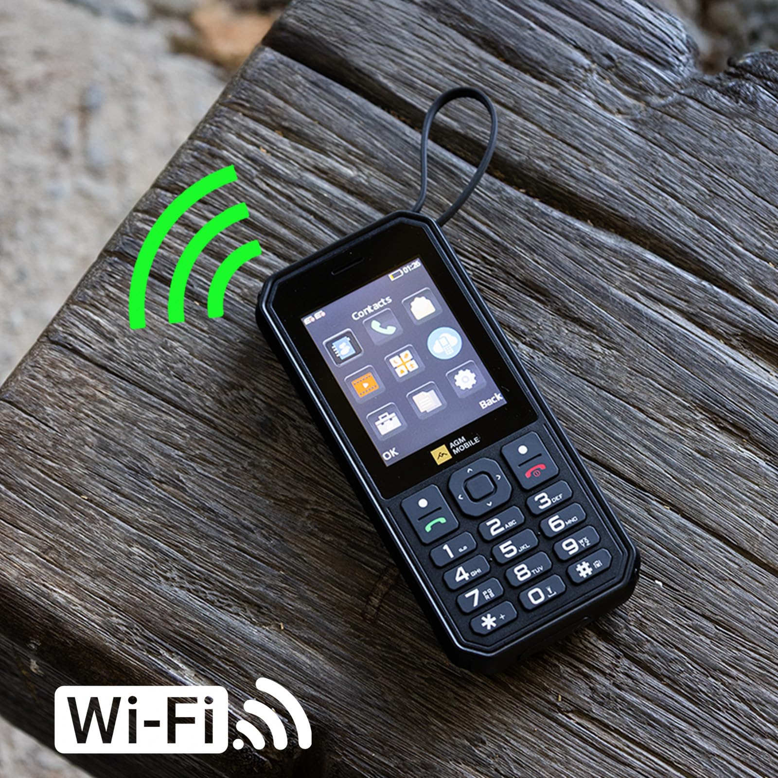 AGM M11 Outdoor Tastenhandy 4G & Rugged Powerbank, Seniorenhandy Ohne Vertrag, 4000mAh (Reverse Charging), WLAN Hotspot, IP68/IP69K Wasserdicht, Große Tasten, 2,8 Zoll Display, Dual SIM, Schwarz