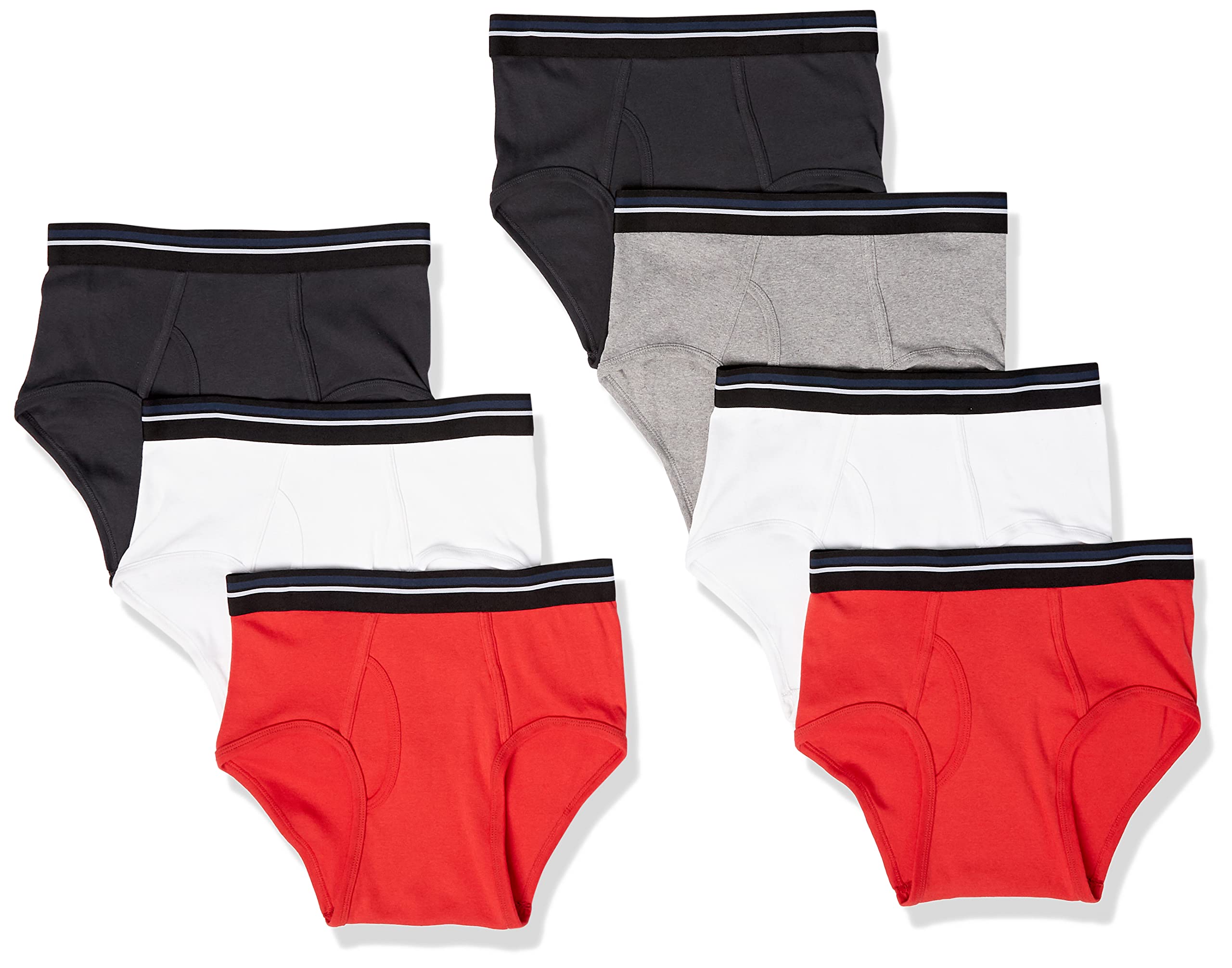 Amazon Essentials Men's Tag-Free Cotton Briefs, Pack of 7