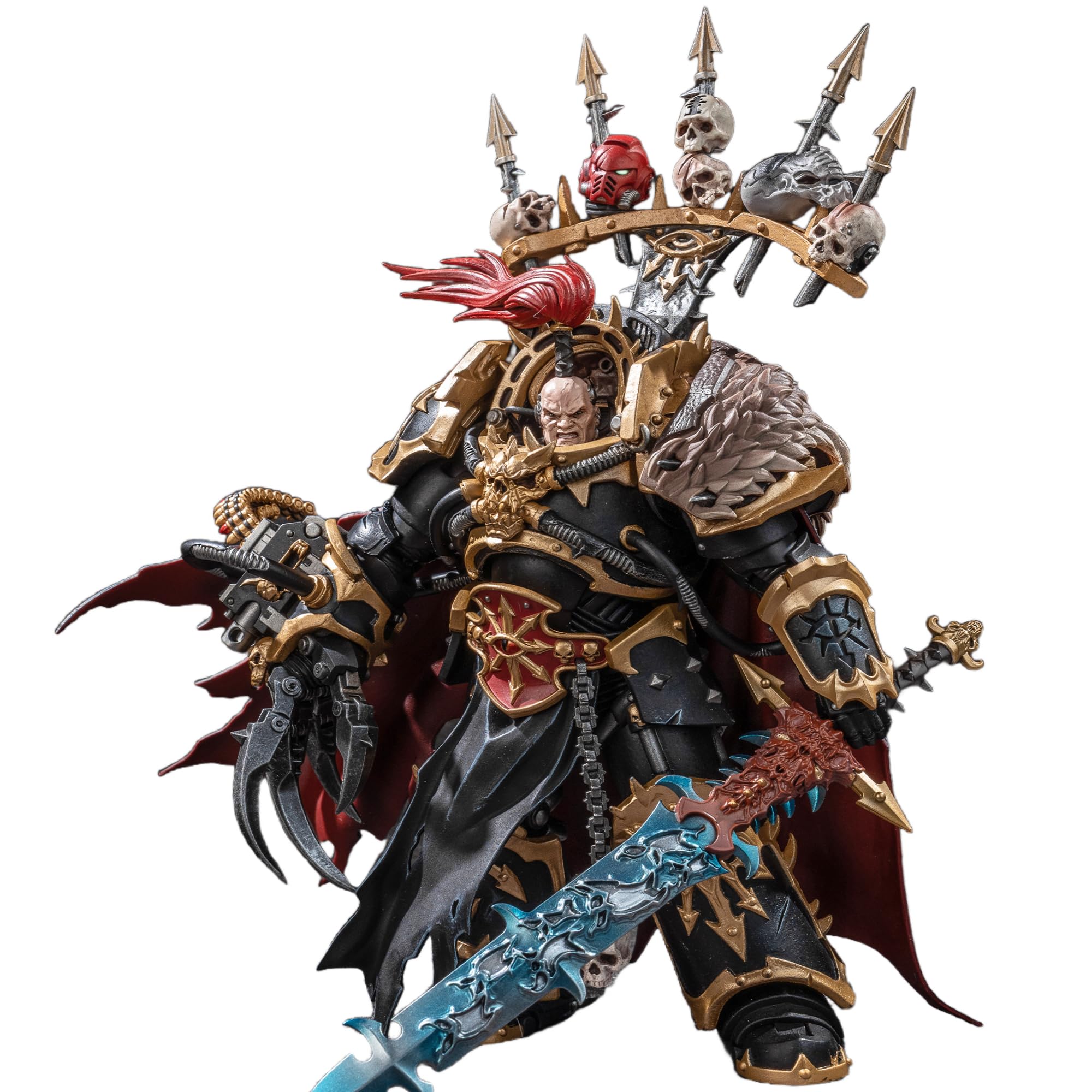 TOYVERSE JOYTOY 1/18 Figura de acción Warhammer 40,000, Black Legion Abaddon the Despoiler with Drach'nyen and the Talon of Horus, modelo de personaje articulado móvil, 16,2 cm, 15 años y mayores