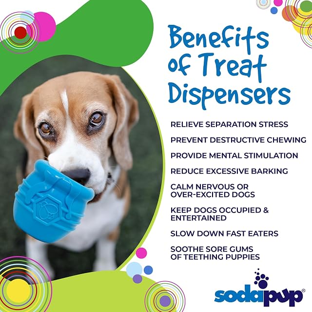 Foto 4 de 6 de SodaPup Honey Pot - Dispensador de golosinas para perros y juguete de enriquecimiento, resistente, fabricado…