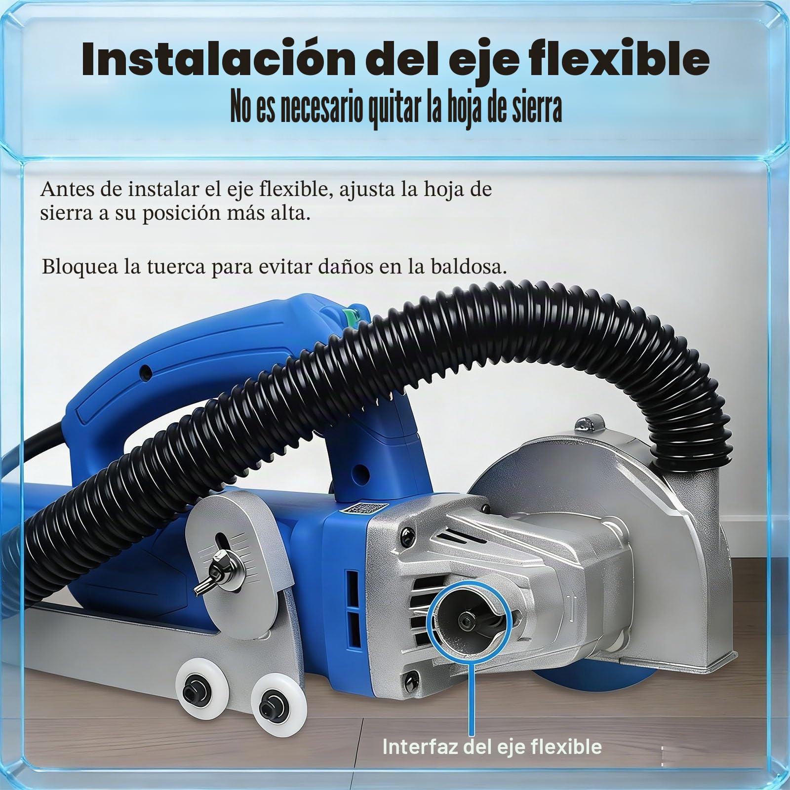 Herramienta eléctrica for Quitar lechada de 1200 W, máquina for Quitar lechada de Azulejos con 9000 RPM y Hoja de Diamante