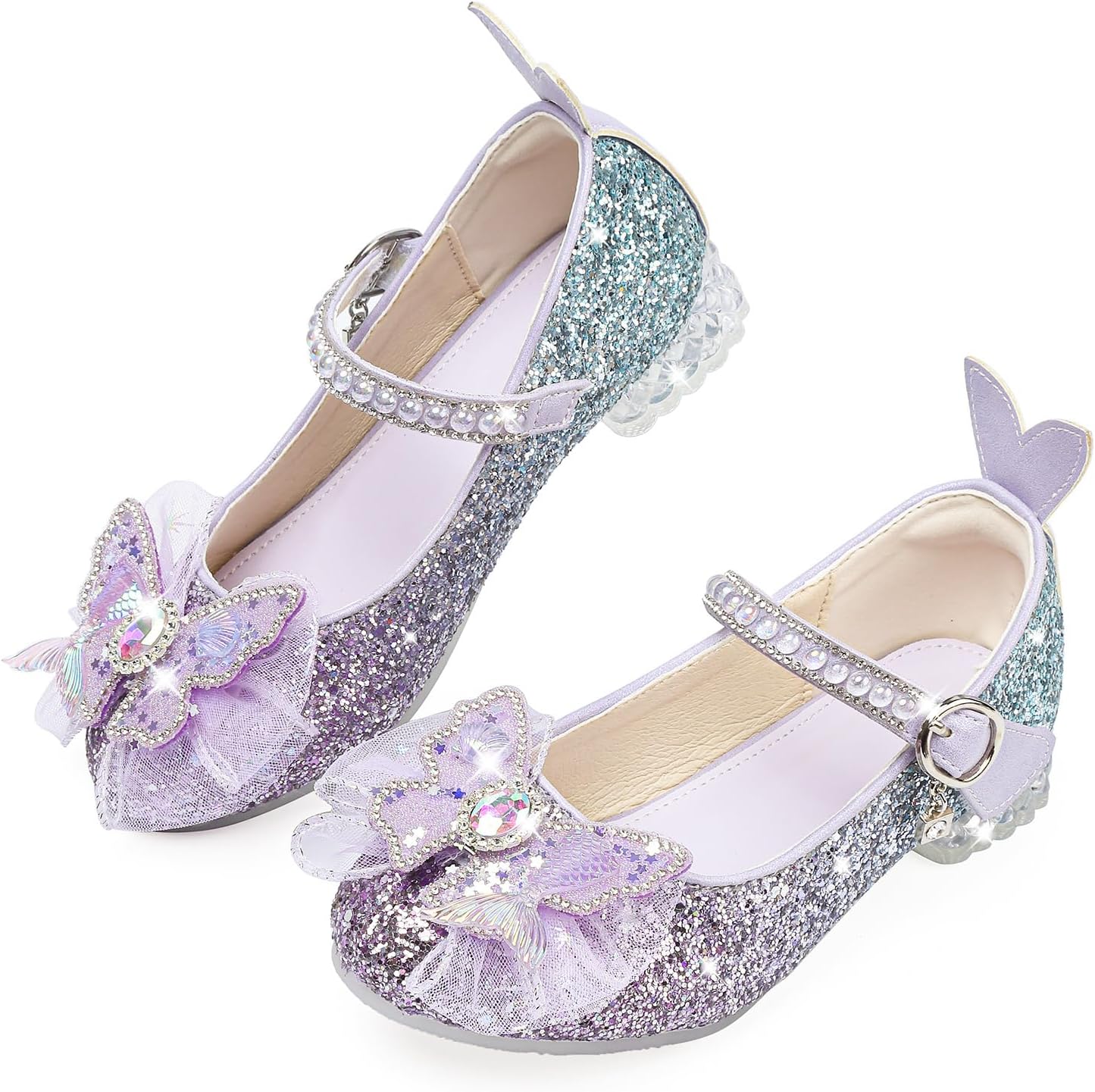 Dziewczęce buty do sukienki Mary Jane brokatowe buty księżniczki niskie obcasy maluch impreza ślub urodziny bal cosplay buty dla dzieci balet buty do tańca