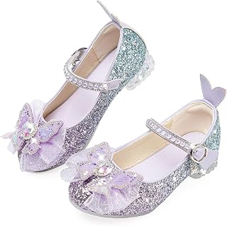 Prinzessin Schuhe Mädchen Glitzer Mary Jane Schuhe Kinder Stöckelschuhe Pailletten Abendschuhe Cosplay Schuhe Hochzeiten Halloween Fest Fasching Geburtstag Party