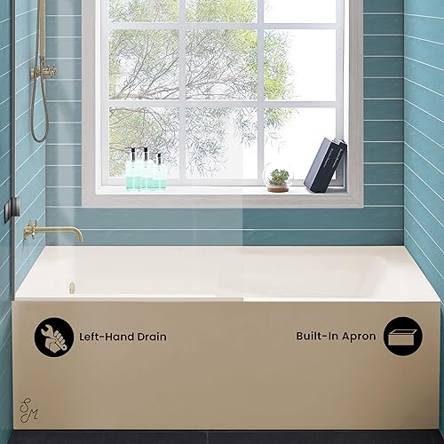Miniatura 13 de Voltaire - Bañera de 54 x 30 pulgadas para desagüe con delantal BLANCO BRILLO