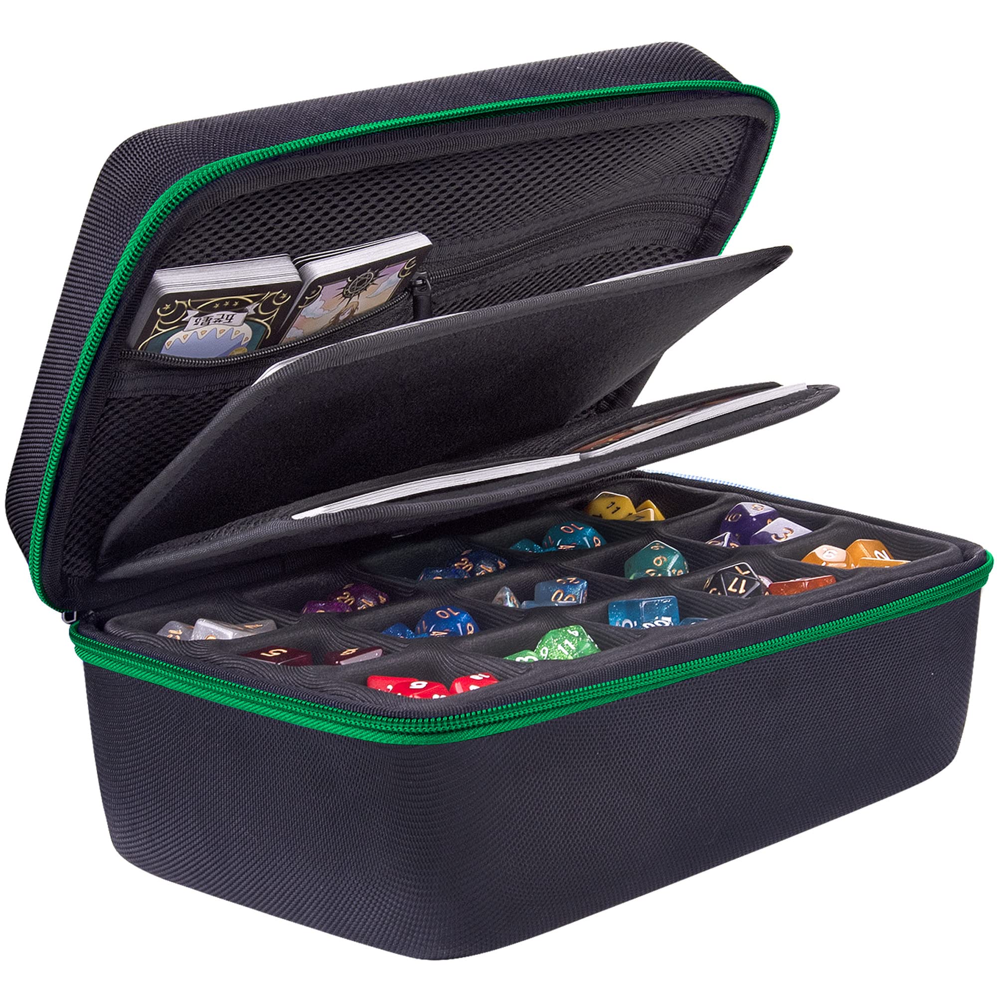 SIQUK Dice Case Compatible with DND Dice Set, Table Games Cube Case and Dice Rolls Tray Dice Tray Dice Tray RPG Case Organiser DND Organiser