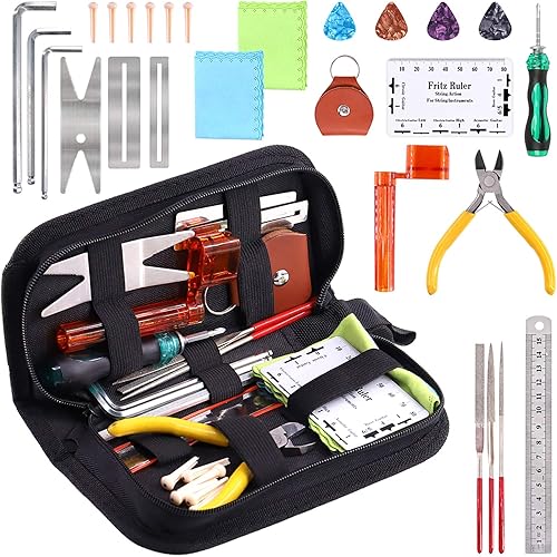Hilitchi Kit completo de herramientas de reparación de guitarra de 26 piezas para guitarra, ukelele, bajo, mandolina, banjo, accesorios de disponible en Yaxa Costa Rica