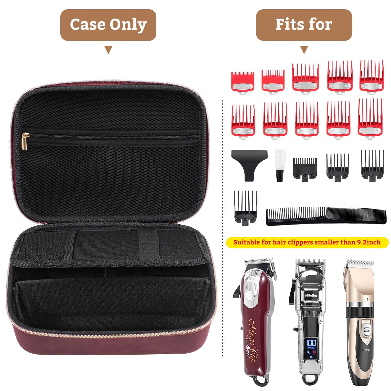 ProCase Hard Travel Case for Hair Clippers and Grooming Accessories