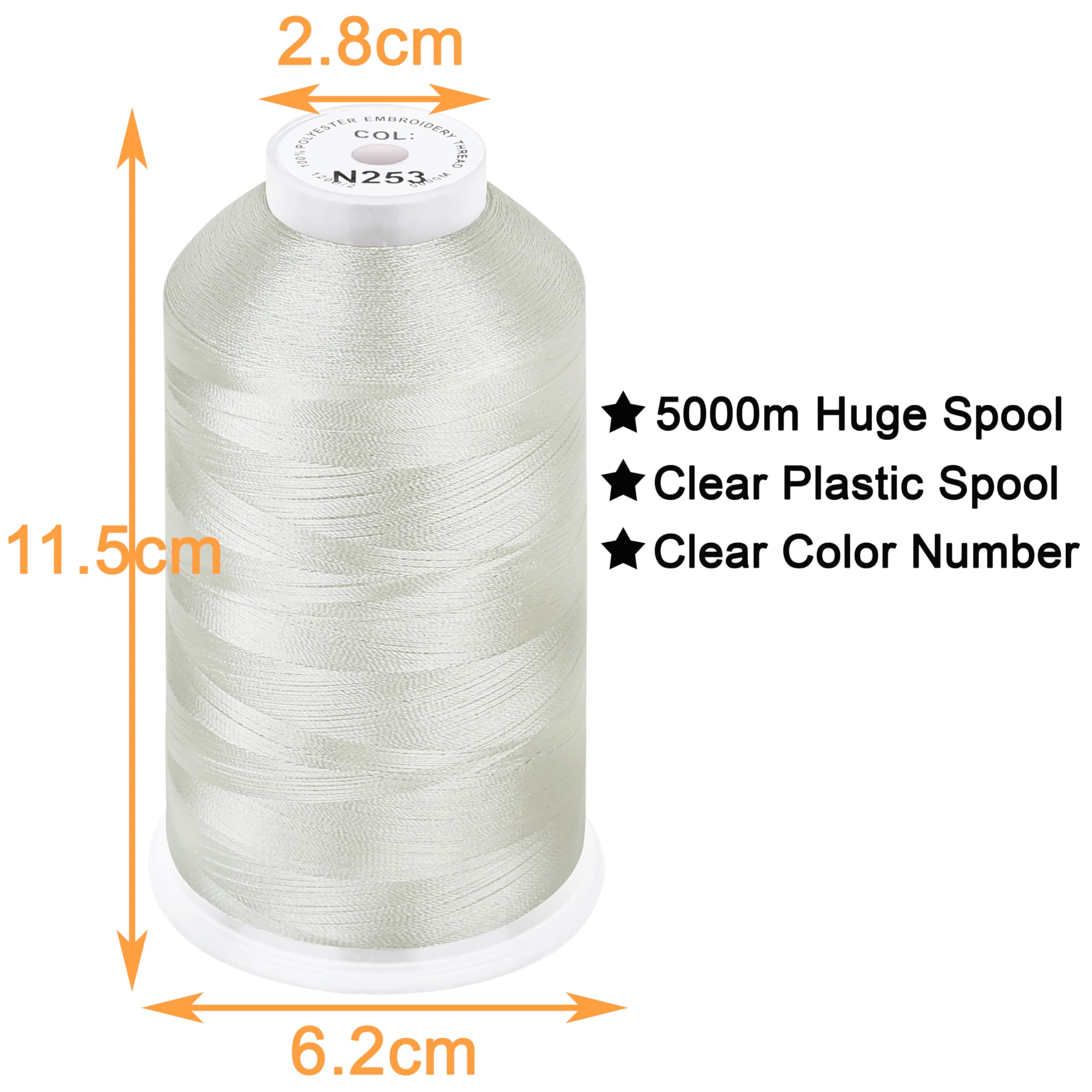 theredthread アイボリー Amazon.com: New brothread - Single Huge Spool 5000M Each