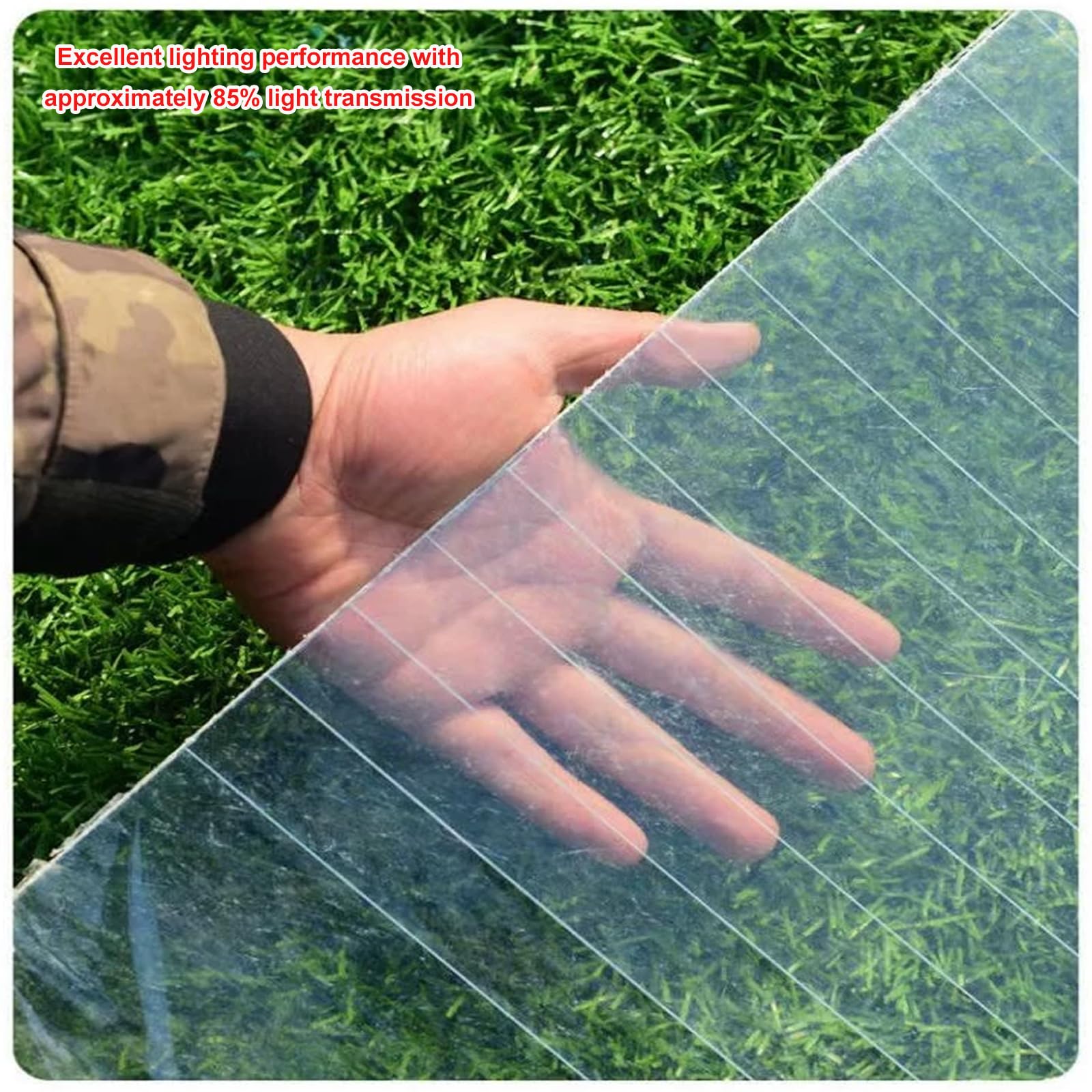 Placa Ondulada,Paneles para Tejado Transparente,Chapa Tejado o Pared (0.9x1.4m,5 Pcs)