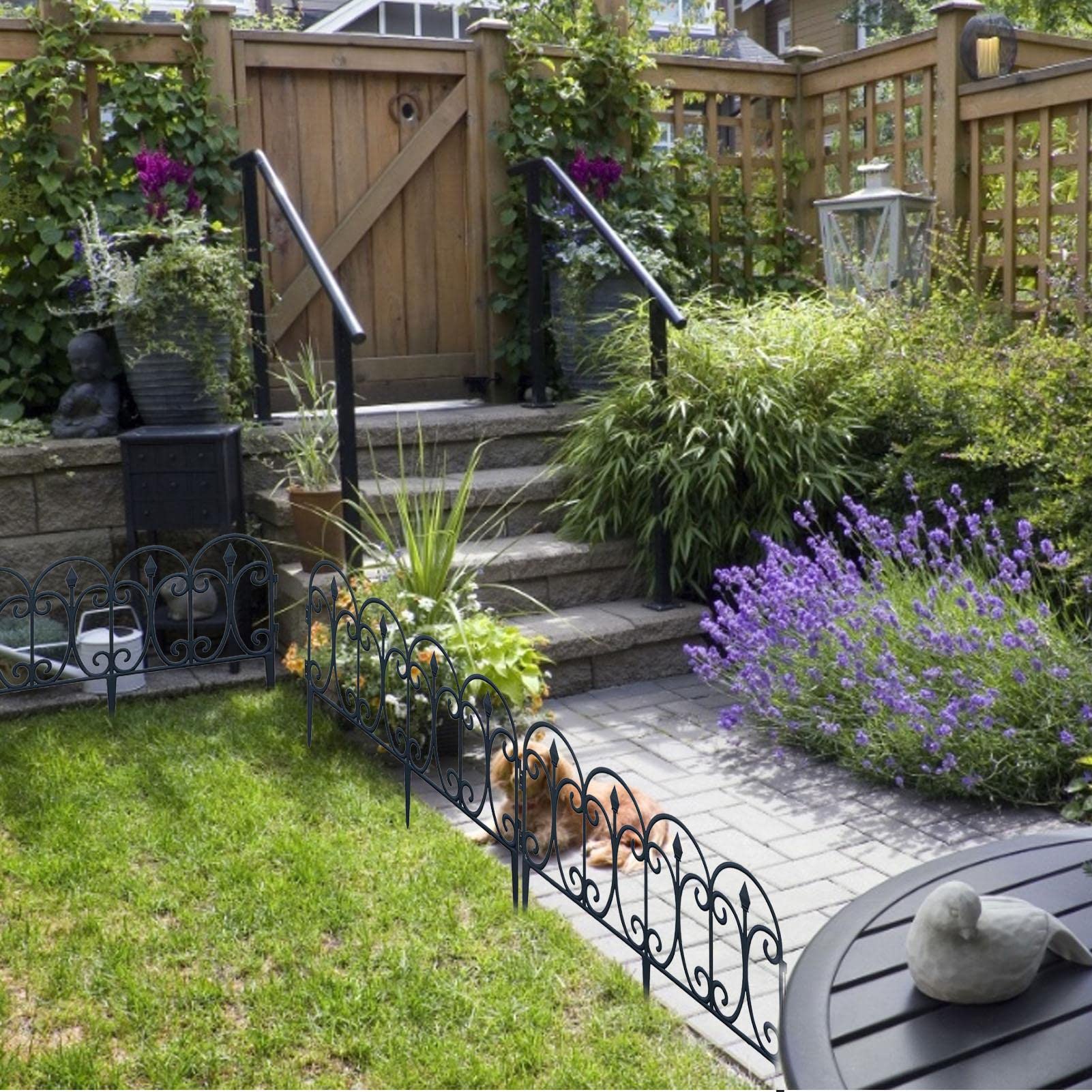 アイアンフェンス 防錆 ガーデンフェンス 10枚セット 植物 ブラック スピード発送】アイアンフェンス 10枚セット ブラック 防錆 植物や花を