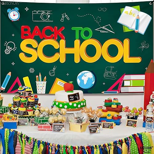 Miniatura 5 de KatchOn, Cartel de bienvenida de regreso a clases, extragrande, 72 x 44 pulgadas, telón de fondo de regreso a clases, cartel del primer día de
