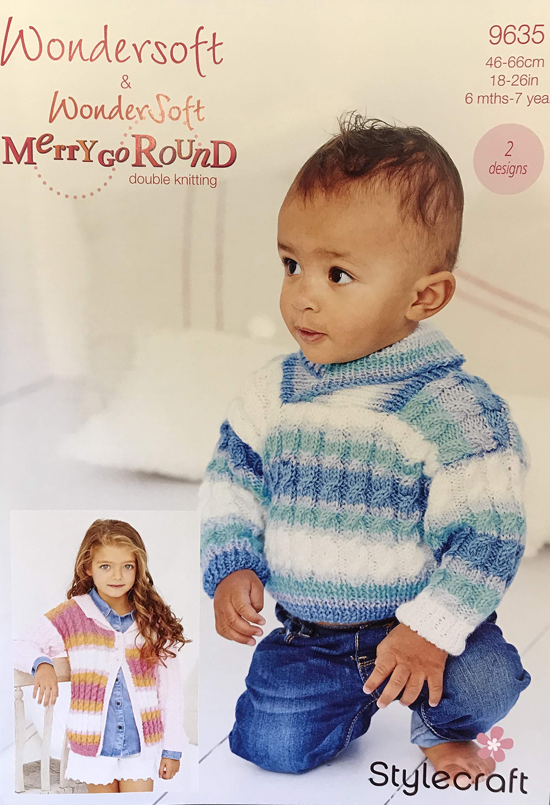 Stylecraft Double Knitting Pattern 9635 6 mths to 7 Years Cardigan and Sweater