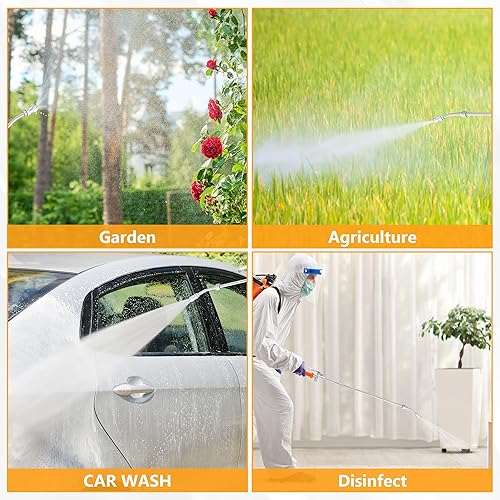 Miniatura 6 de Varita pulverizadora de 29 pulgadas que combina con manguera de 38 pulgadas, boquilla ajustable, rociador universal, acero inoxidable, repuesto para