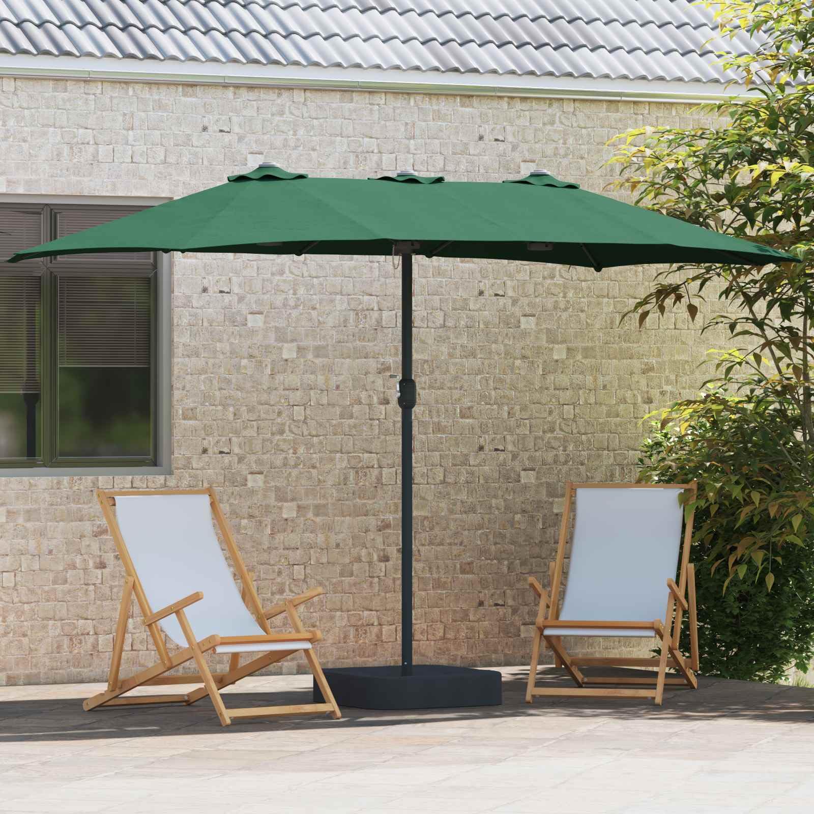 Parasol ogrodowy, piaskowy, antracytowy, odporny na działanie promieni UV, poliester, 385 x 209 cm, z wysuwaną markizą boczną, ochrona przed wiatrem, na taras lub balkon