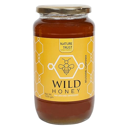 Nature Trust Honey Wild Unprocessed Honey|Pure Organic Raw Honey|100% Natural|no preservatives| No Artificial Color|no Added Sugar|1200 Gram