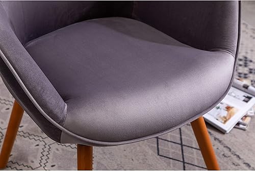 Miniatura 17 de Roundhill Furniture - Silla decorativa doarnin contemporánea de terciopelo sedoso con respaldo de botones, Tela, Amarillo