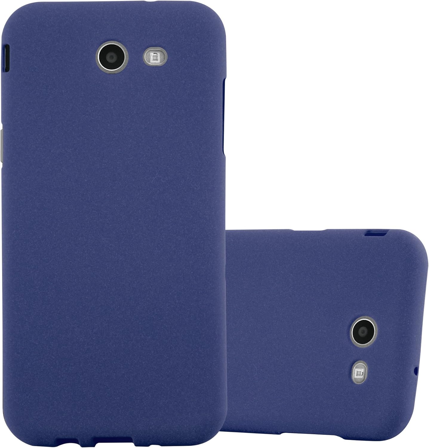 Cadorabo Funda para Samsung Galaxy J3 2017 US Version en Frost Azul Oscuro - Cubierta Proteccíon de Silicona TPU Delgada e Flexible con Antichoque - Gel Case Cover Carcasa Ligera