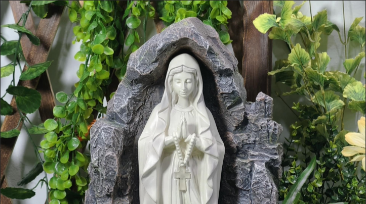 Estatua Virgen María Católica de 18 pulgadas para decoración miniatura 7