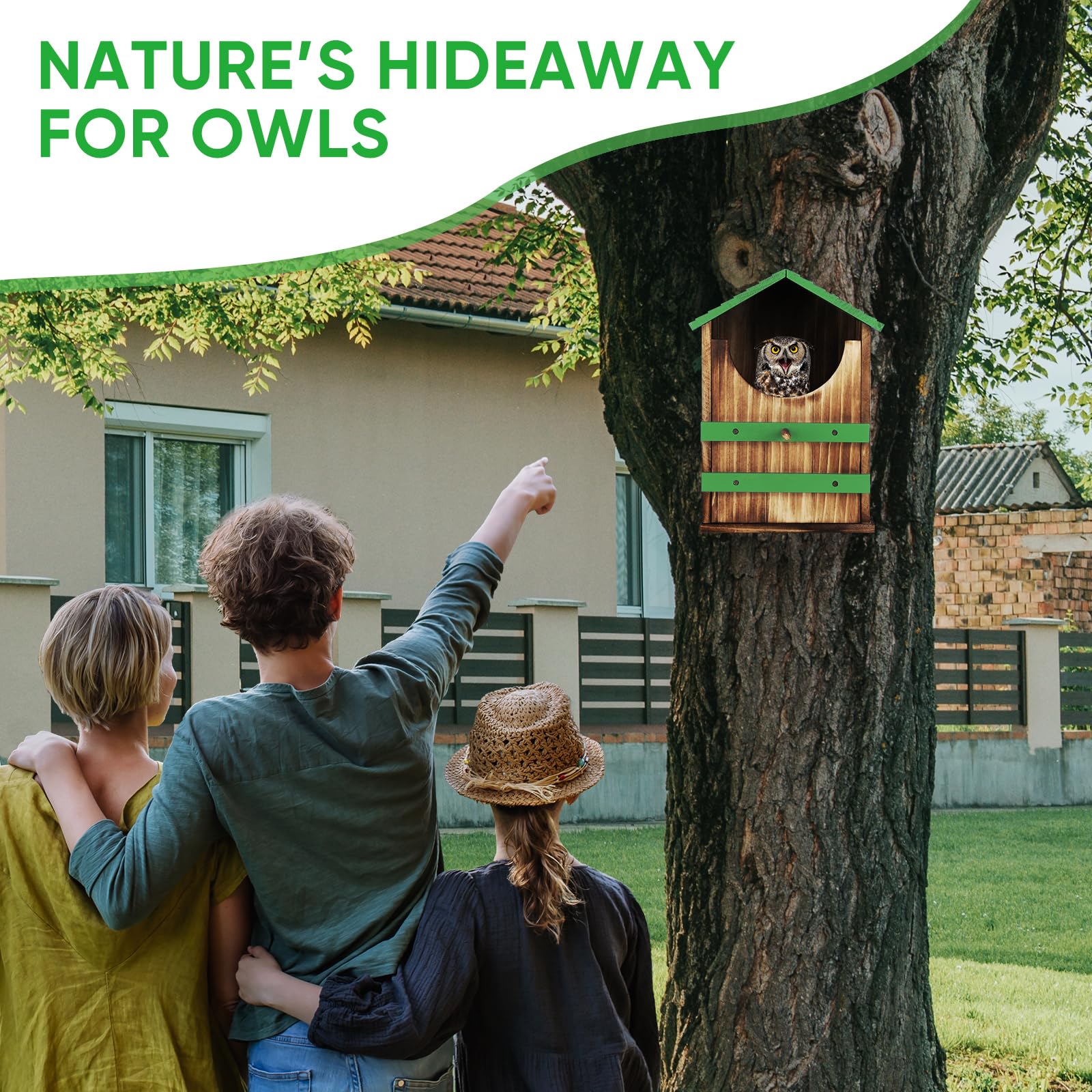 Vogelhaus Outdoor Eule Nistkasten Kiefernholz mit